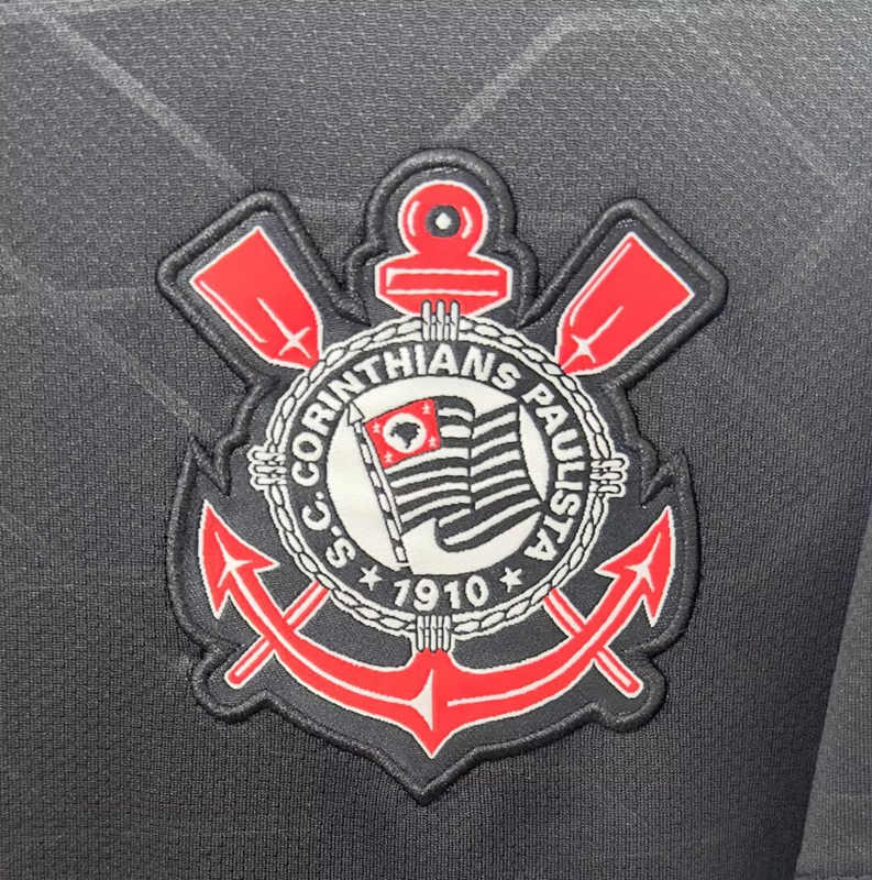 Retro Version 2008 Corinthians Away Black Thailand Soccer Jersey AAA-510