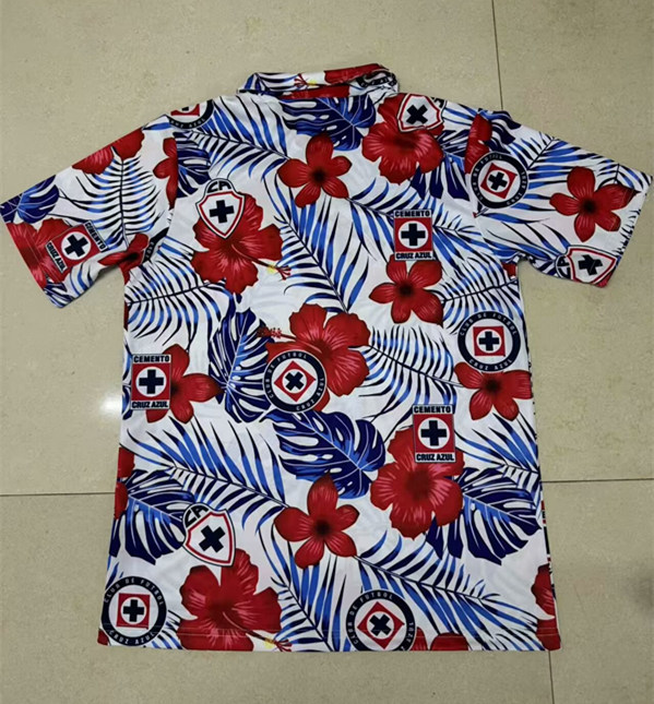 (S-4XL) 2024-2025 Cruz Azul Blue&White Thailand Polo Shirt-9527