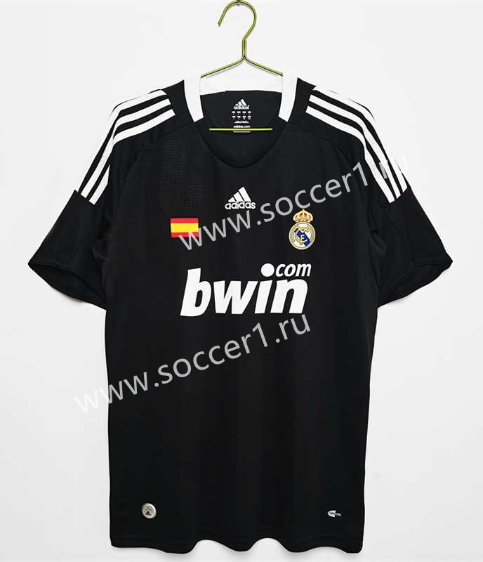 Retro Version 08-09 Real Madrid Away Black Thailand Soccer Jersey AAA-C1046