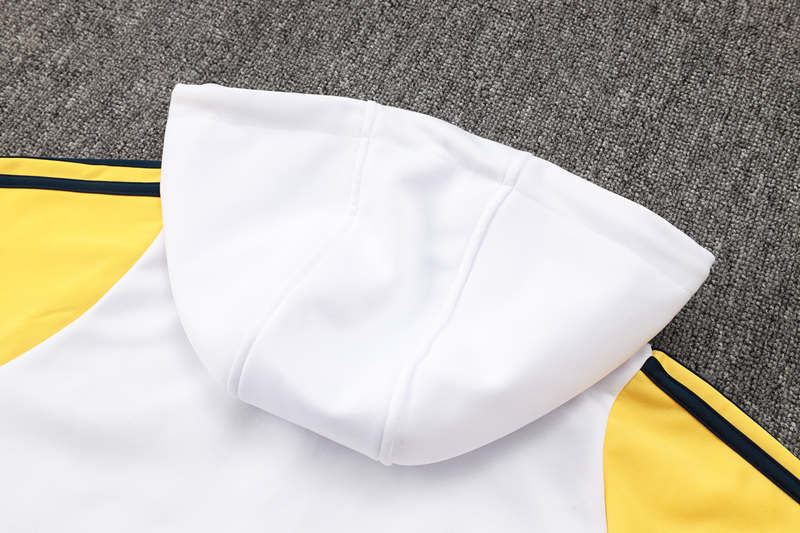 2023-2024 Real Madrid White Thailand Soccer Tracksuit With Hat-815