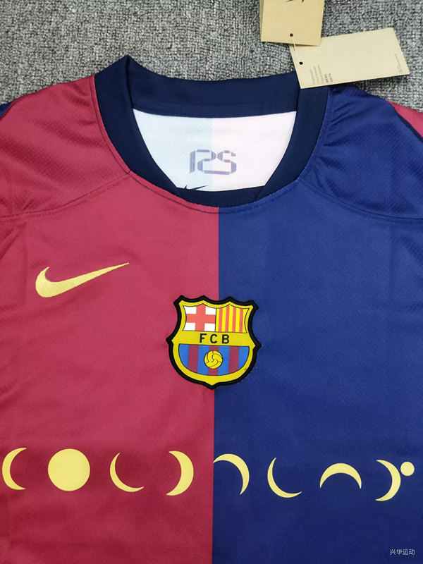 (S-4XL) Playboy band Joint Version Barcelona Red&Blue Thailand Soccer Jersey AAA-5378
