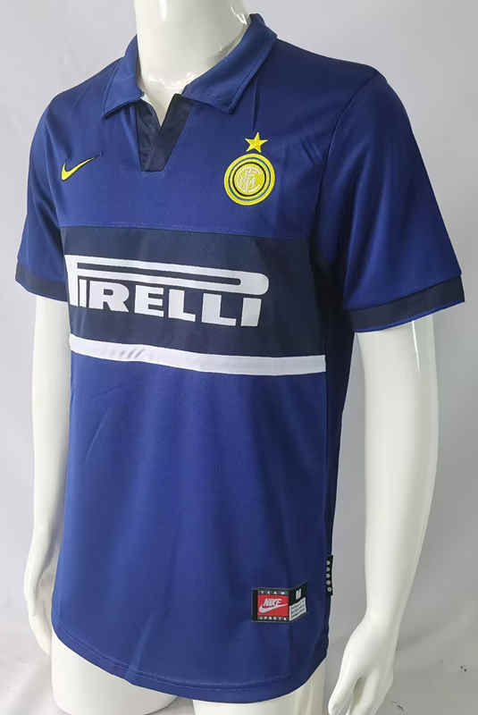 Retro Version 98-99 Inter Milan 2nd Away Blue Thailand Soccer Jersey AAA-503