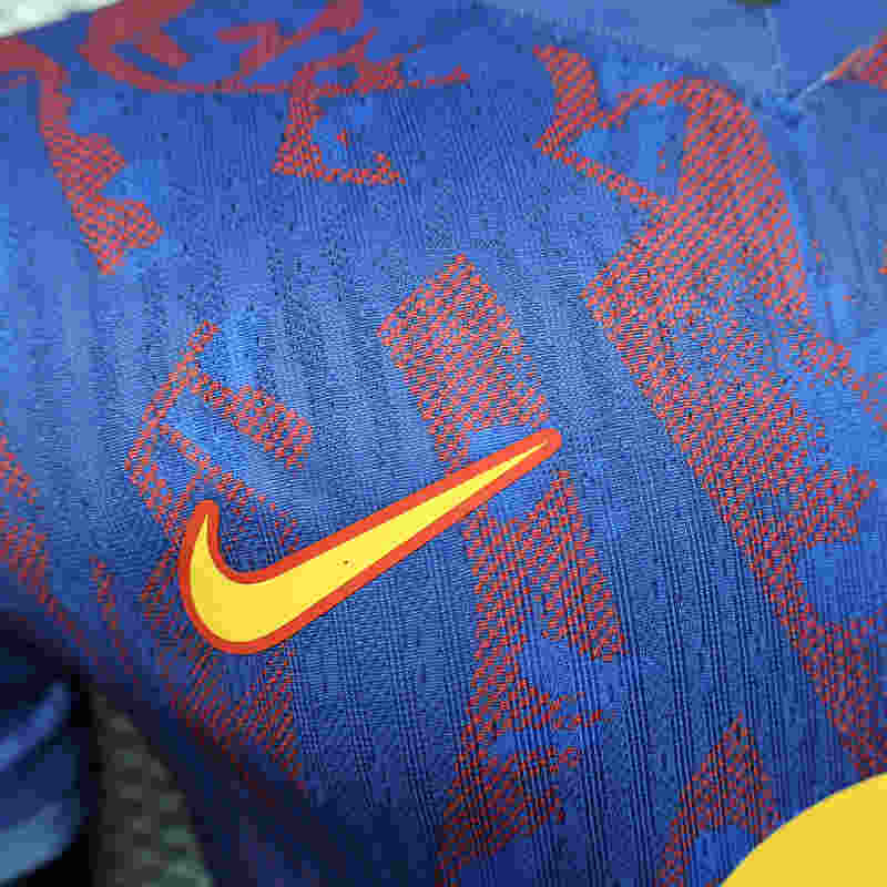 Player Version 2025-2026 Barcelona Blue Thailand Soccer Jersey AAA-888