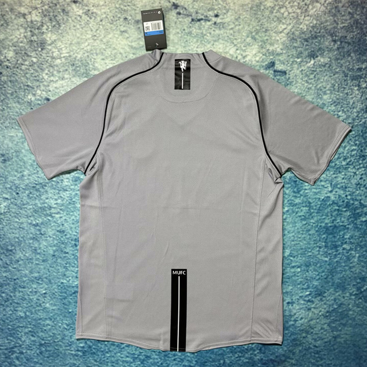 Retro Version 2007-2008 Manchester United Light Grey Thailand Soccer Jersey AAA-6590