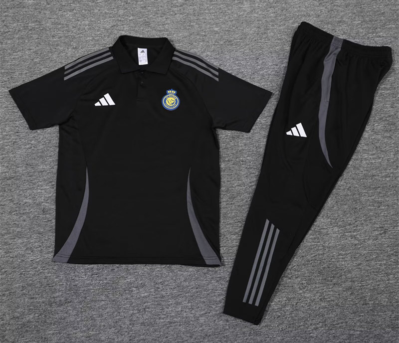 2025-2026 Al-Nassr FC Black Thailand Polo Uniform-4627