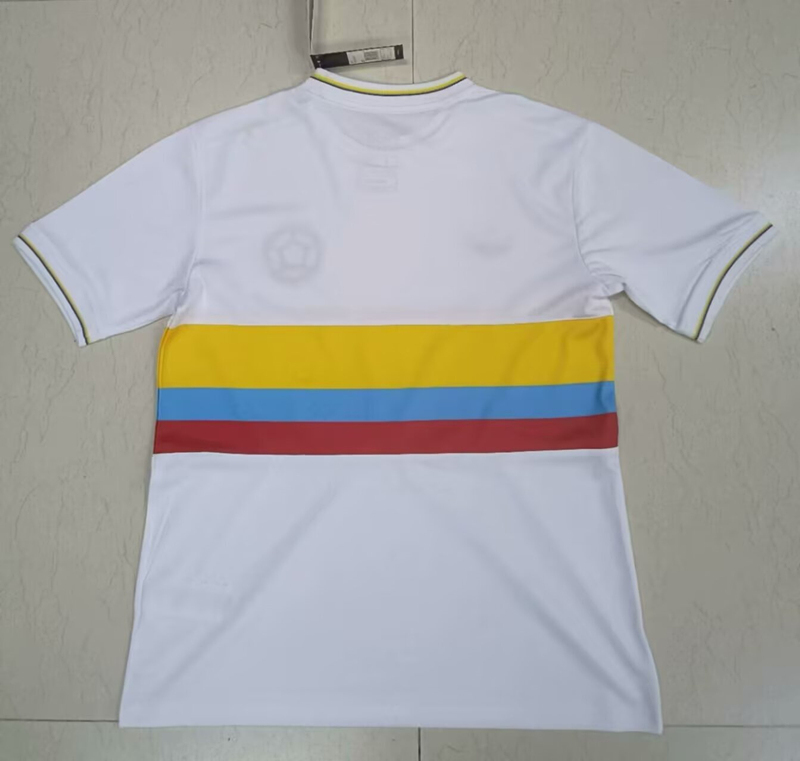(S-4XL) 2024-2025 Anniversary Version Colombia White Thailand Soccer Jersey AAA-818