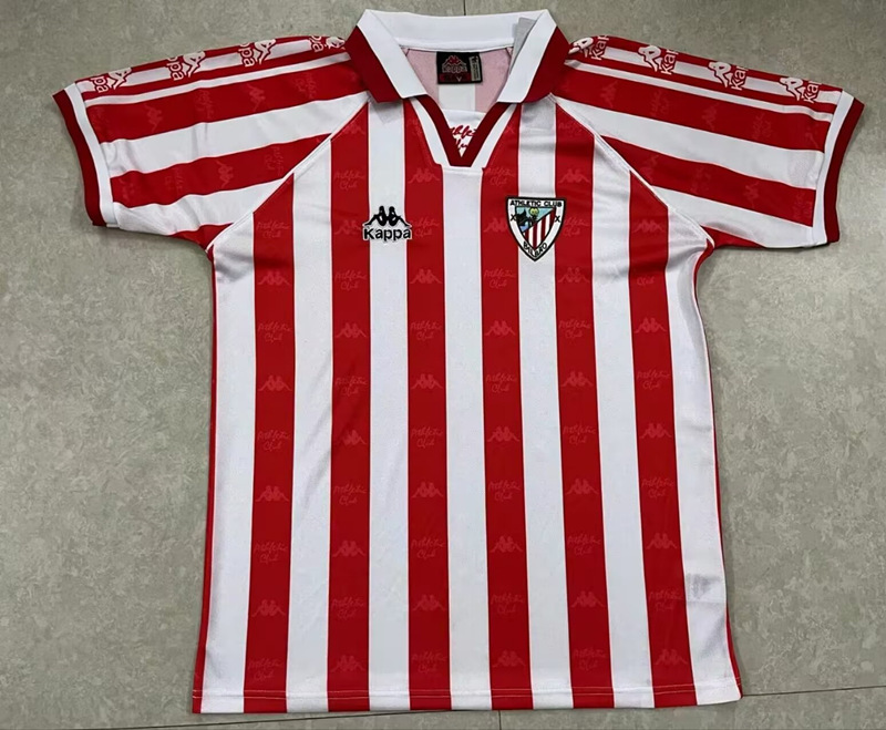 Retro Version 95-97 Athletic Bilbao Red&White Thailand Soccer Jersey AAA-7T