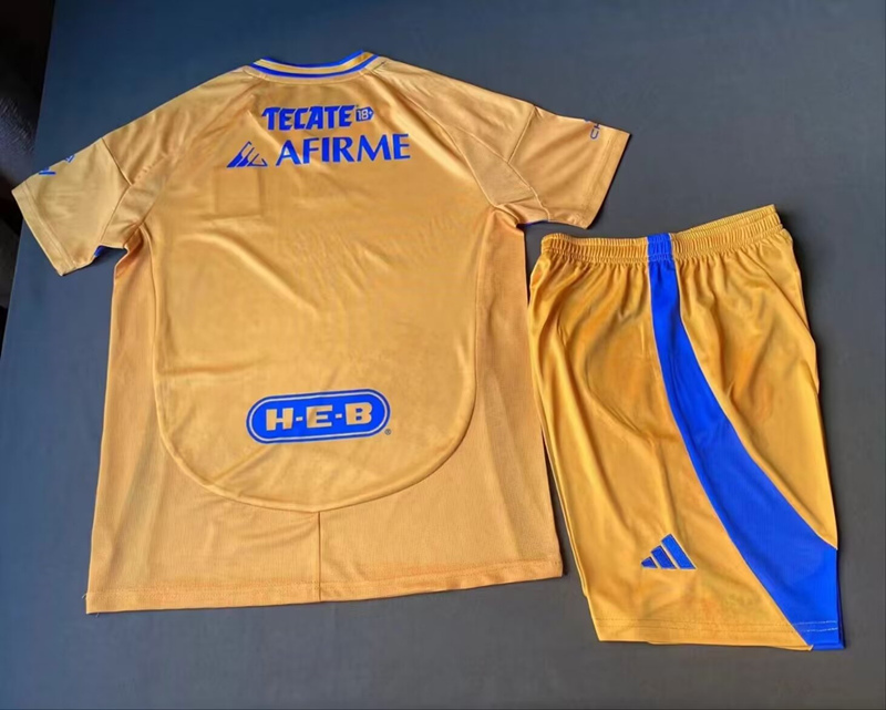 2024-2025 Tigres UANL Home Yellow Kids/Youth Soccer Uniform-912