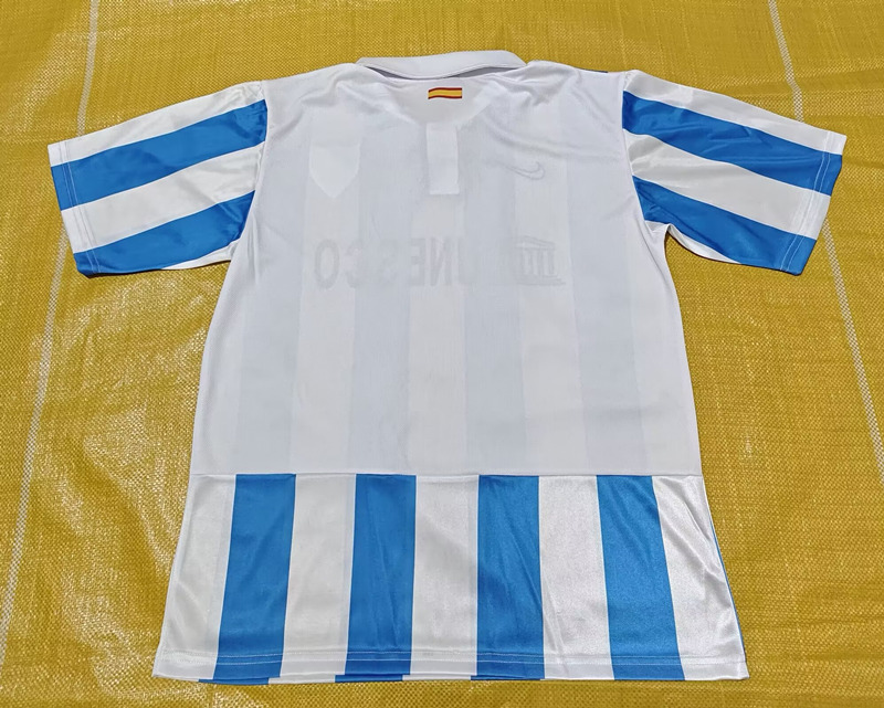 Retro Version 12-13 Málaga CF Home Blue&White Thailand Soccer Jersey AAA-7T