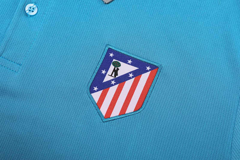 2025-2026 Atletico Madrid Camouflage Blue Thailand Polo Uniform-4627