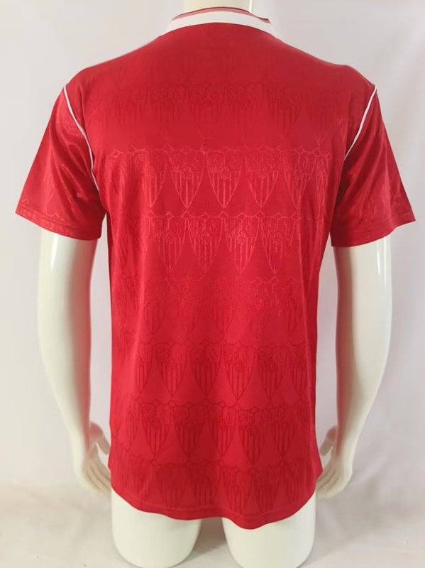 Retro Version 91-92 Sevilla Away Red Thailand Soccer Jersey AAA-503
