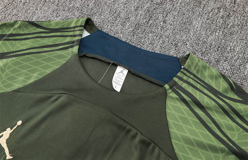2024-2025 Paris SG Jordan Dark Green Thailand Soccer Tracksuit( Fifth Pants) -815