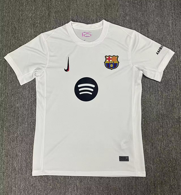 (S-4XL) 2024-2025 Special Version Barcelona White Thailand Soccer Jersey AAA-2386