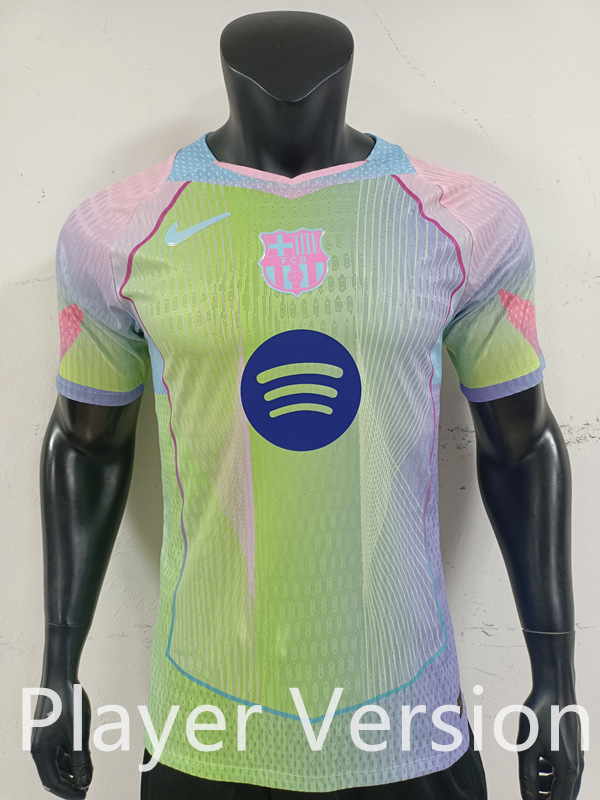 Player Version 2025-2026 Barcelona Green Thailand Soccer Jersey AAA-0871
