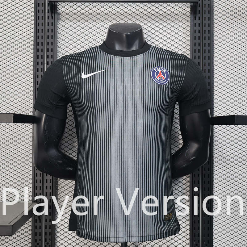 Player Version 2025-26 Paris Goalkeeper Black Thailand Soccer Jersey AAA-888
