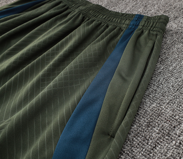 2024-2025 Paris SG Jordan Dark Green Zebra-Stripe Thailand Soccer Tracksuit( Fifth Pants) -815