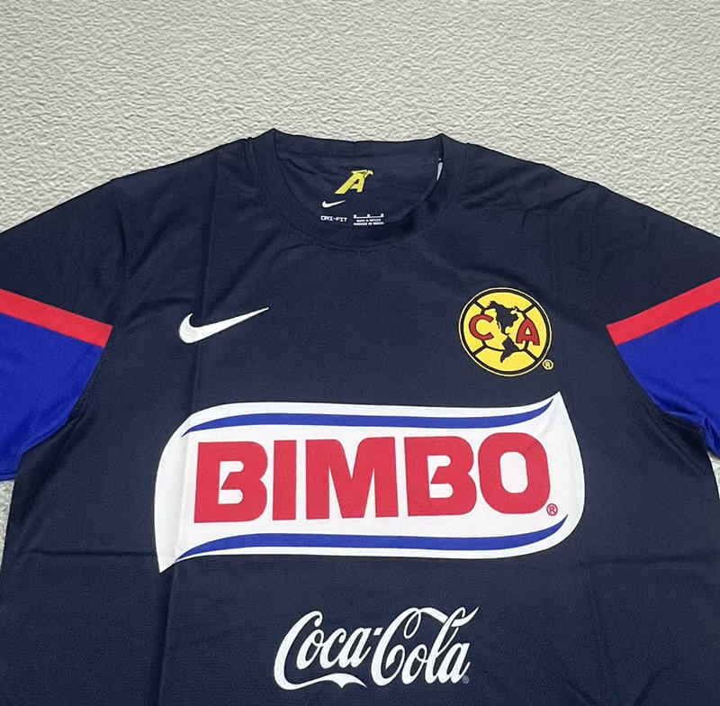 Retro Version 2012-2013 Club America Away Blue Thailand Soccer Jersey AAA-9755