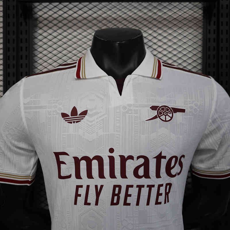 Player Version 2025-2026 Arsenal 2nd Away White Thailand Soccer Jersey AAA-888