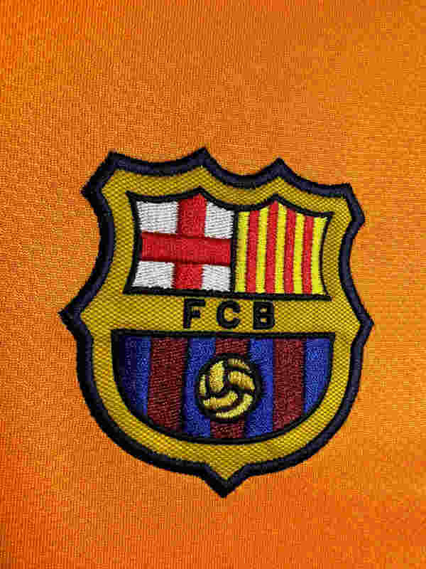 Retro Version 07-08 Barcelona Away Orange Thailand Soccer Jersey AAA-811