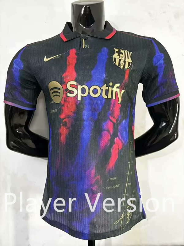 Player Version 2025-2026 Barcelona Black Thailand Soccer Jersey AAA-2483