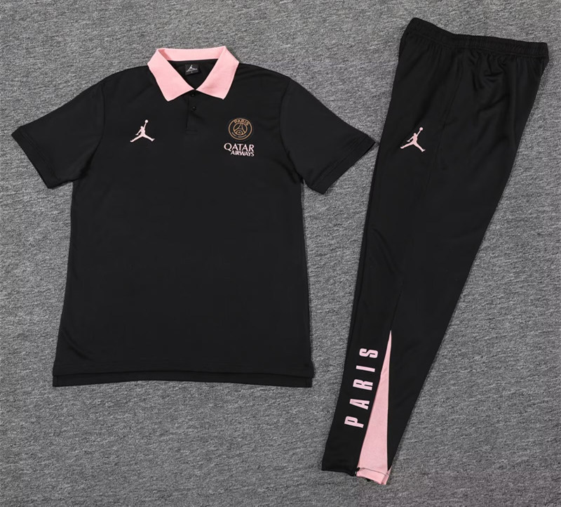 2025-26 Paris SG Black Thailand Polo Uniform-4627