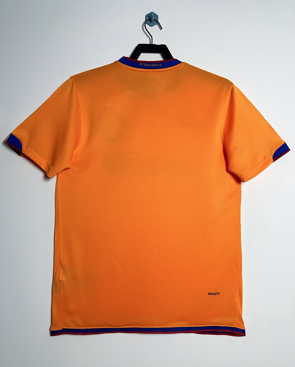 Retro Version 07-08 Barcelona Away Orange Thailand Soccer Jersey AAA-811