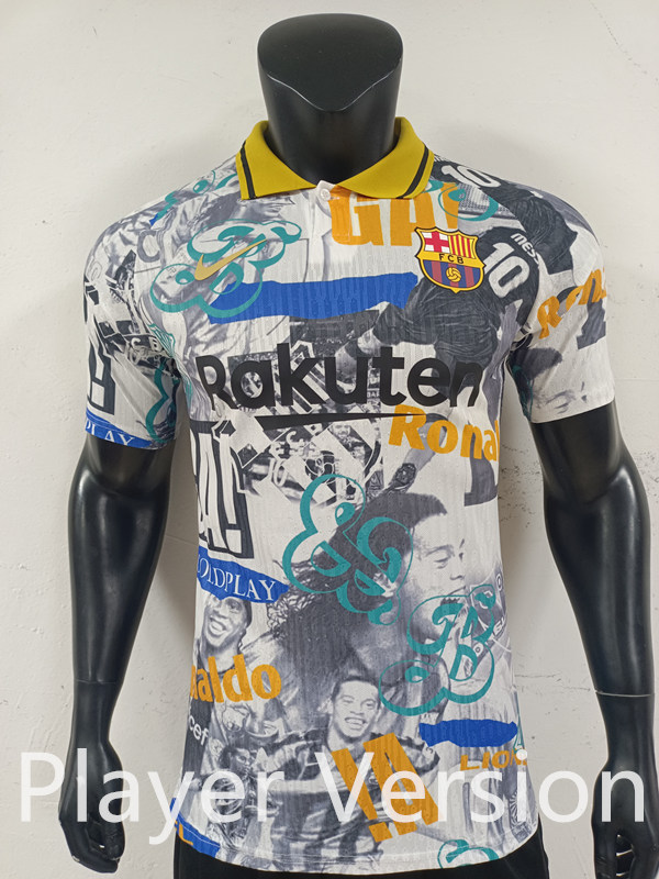 Player Version 2025-2026 Special Version Barcelona White&Green Thailand Soccer Jersey AAA-0871