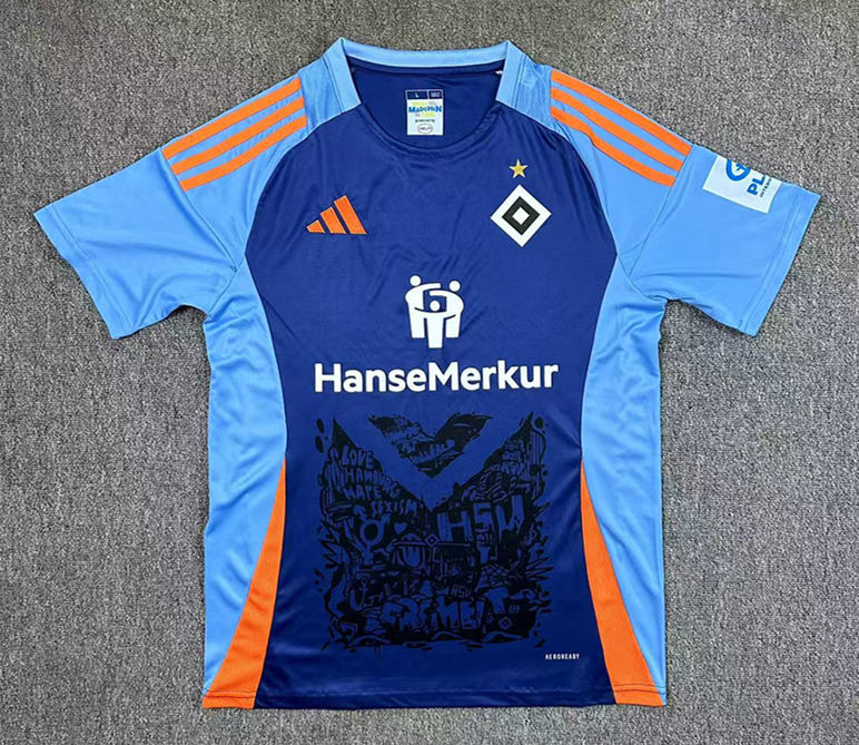 2025-2026 Commemorative Edition Hamburger SV Blue Thailand Soccer Jersey AAA-417