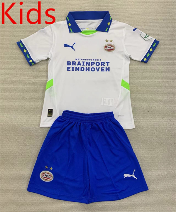 2024-2025 PSV Eindhoven 2nd Away Black Kids/Youth Soccer Uniform-AY