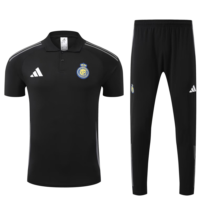 2025-2026 Al-Nassr FC Black Thailand Polo Uniform-4627