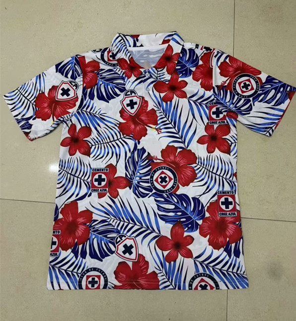 (S-4XL) 2024-2025 Cruz Azul Blue&White Thailand Polo Shirt-9527