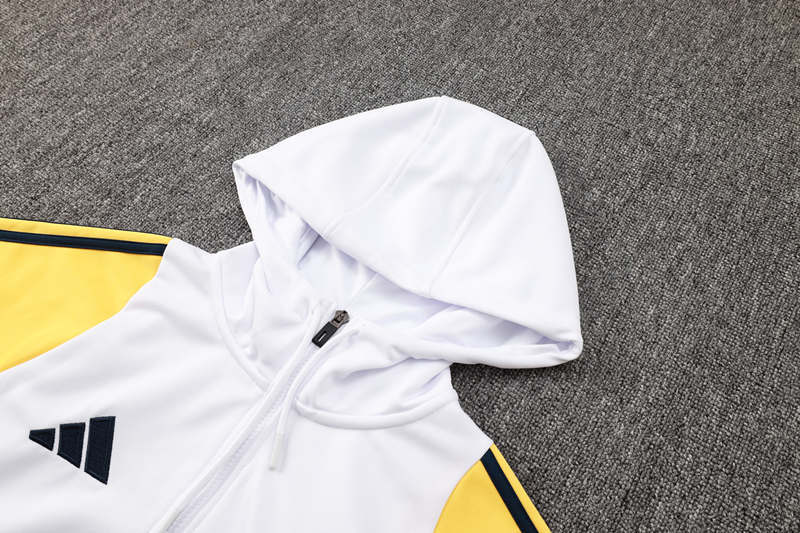 2023-2024 Real Madrid White Thailand Soccer Tracksuit With Hat-815
