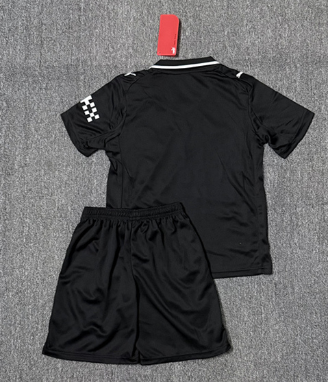 2025-2026 Manchester United 2nd Away Black Kids/Youth Soccer Uniform-4247