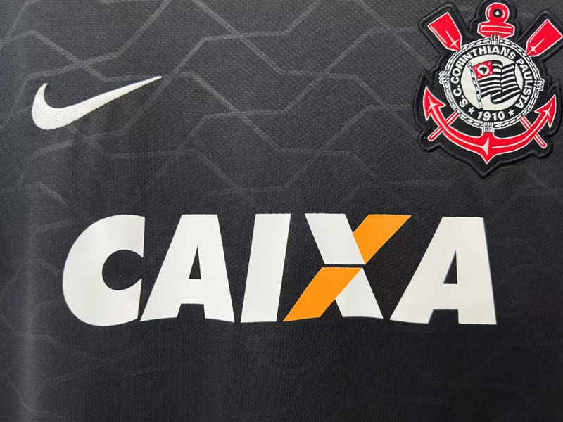 Retro Version 2008 Corinthians Away Black Thailand Soccer Jersey AAA-510