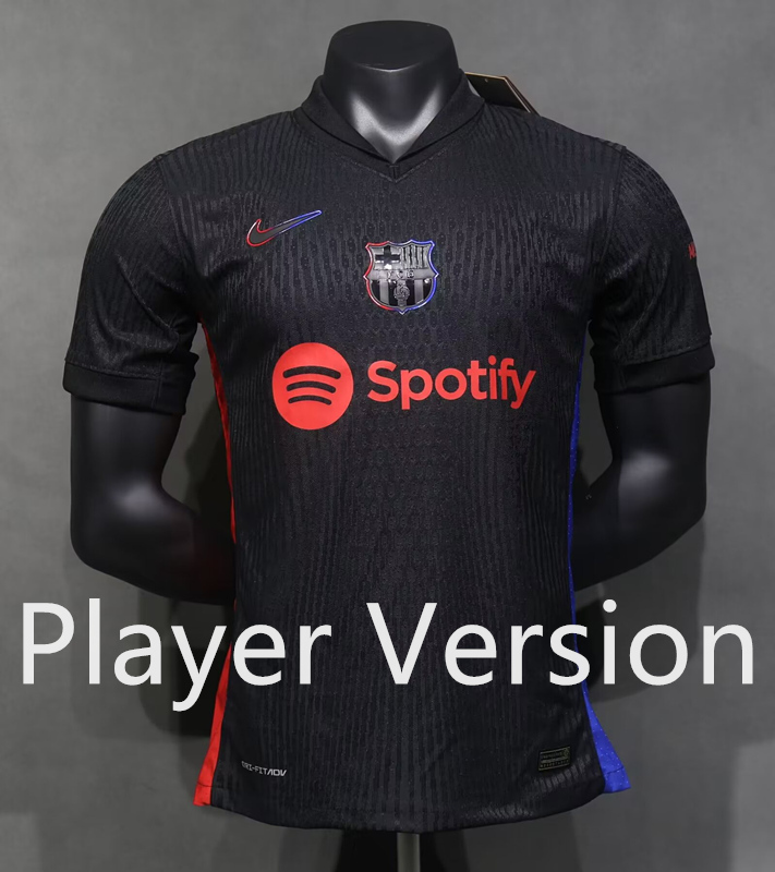 (S-3XL) Player Version 2024-2025 Barcelona Away Black Thailand Soccer Jersey AAA-518