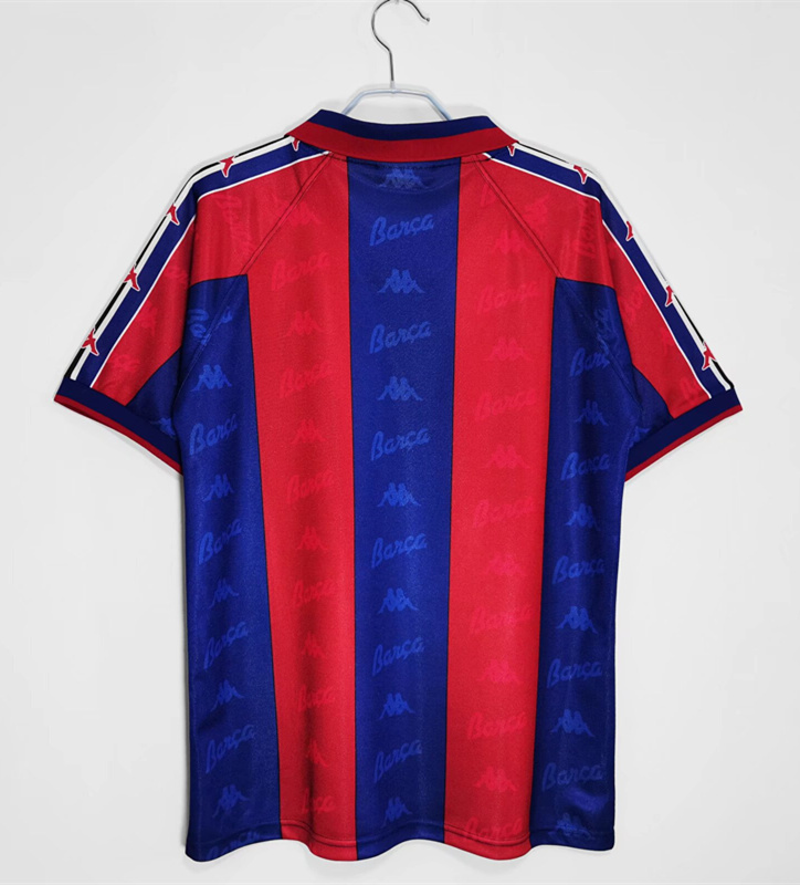 Retro Version 95-97 Barcelona Home Red&Blue Thailand Soccer Jersey AAA-C1046