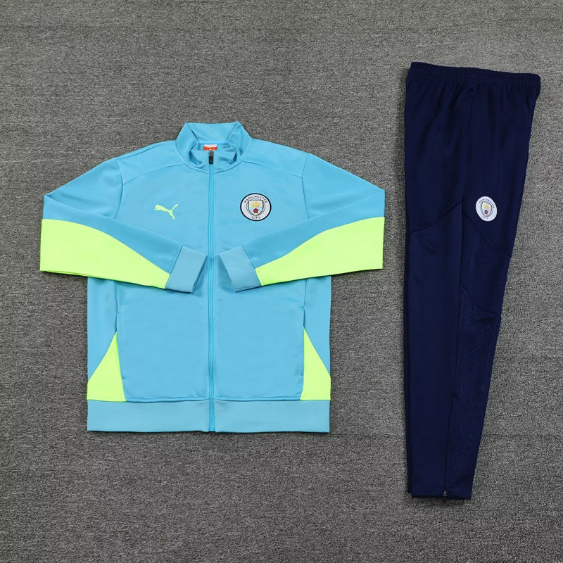 2024-2025 Manchester City Light Blue Thailand Soccer Jacket Uniform-4627
