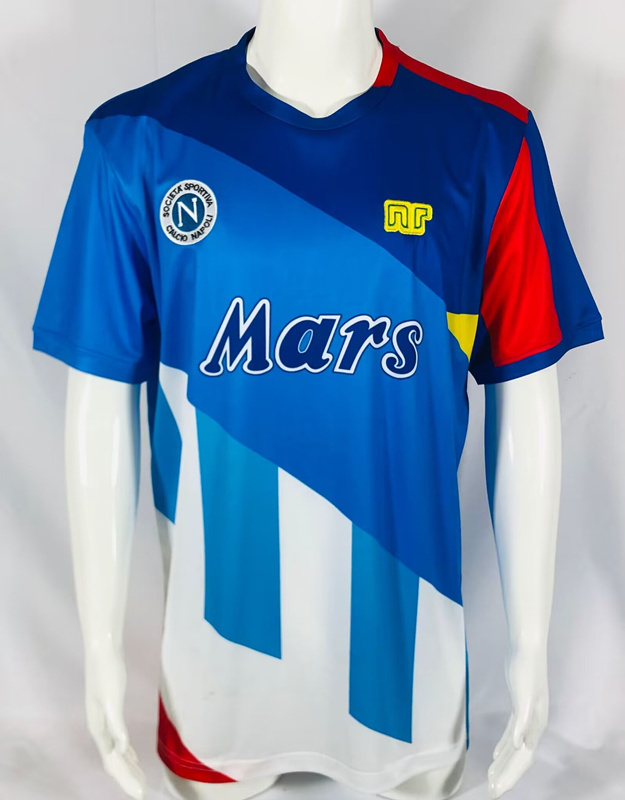 Retro Version Maradona Napoli Blue&White Thailand Soccer Jersey AAA-503
