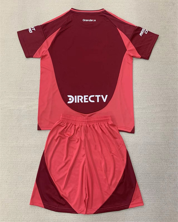 2024-2025 CA River Plate Away Red Kids/Youth Soccer Uniform-AY