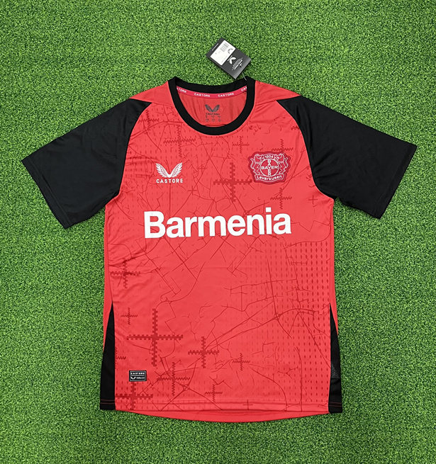 (S-4XL) 2024-2025 Bayer 04 Leverkusen Home Red Thailand Soccer Jersey AAA-403
