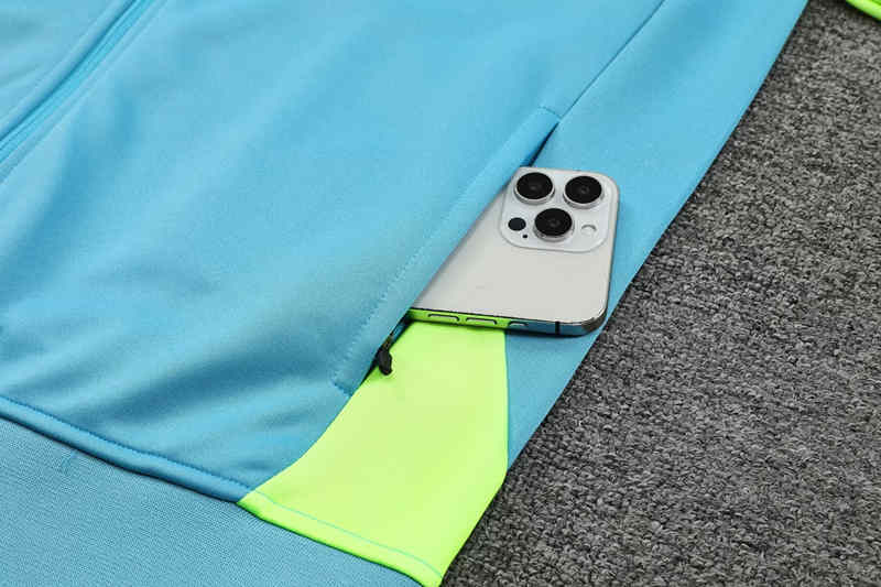 2024-2025 Manchester City Light Blue Thailand Soccer Jacket Uniform-4627