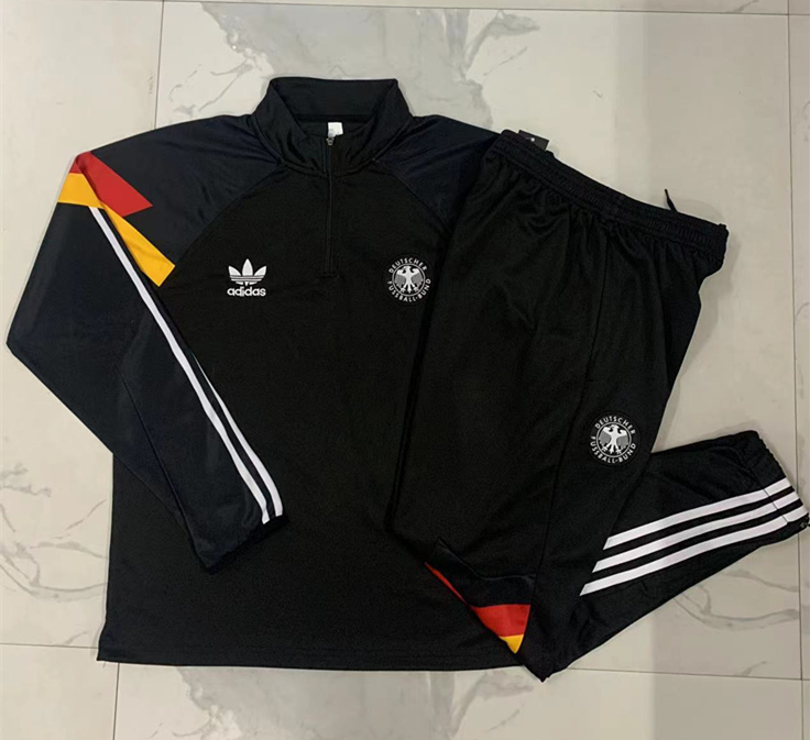 2024-2025 Germany Black Thailand Soccer Tracksuit-815
