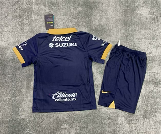 2024-2025 Pumas UNAM Away Royal Blue Kids/Youth Soccer Uniform-2483