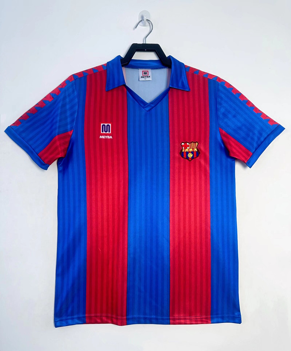 Retro Version 89-92 Barcelona Home Red&Blue Thailand Soccer Jersey AAA-811
