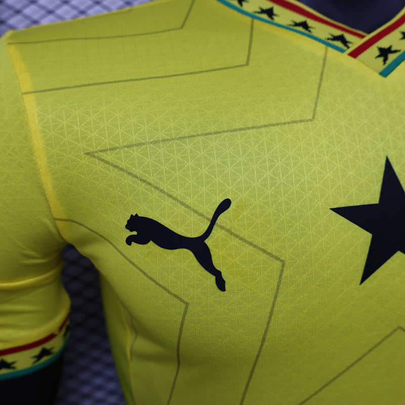 Player Version 2024-2025 Ghana Yellow Thailand Soccer Jersey AAA-888