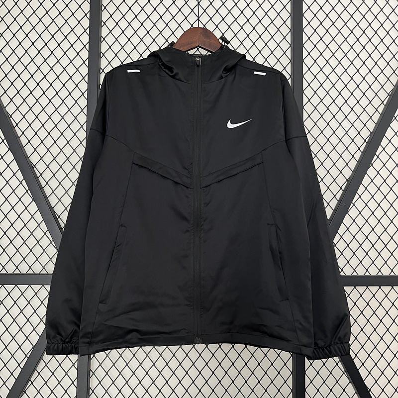 Nike Black Thailand Trench Coats With Hat-0255