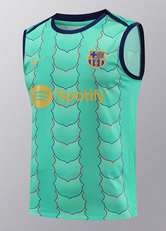 2024-25 Barcelona Light Green Thailand Soccer Vest-418