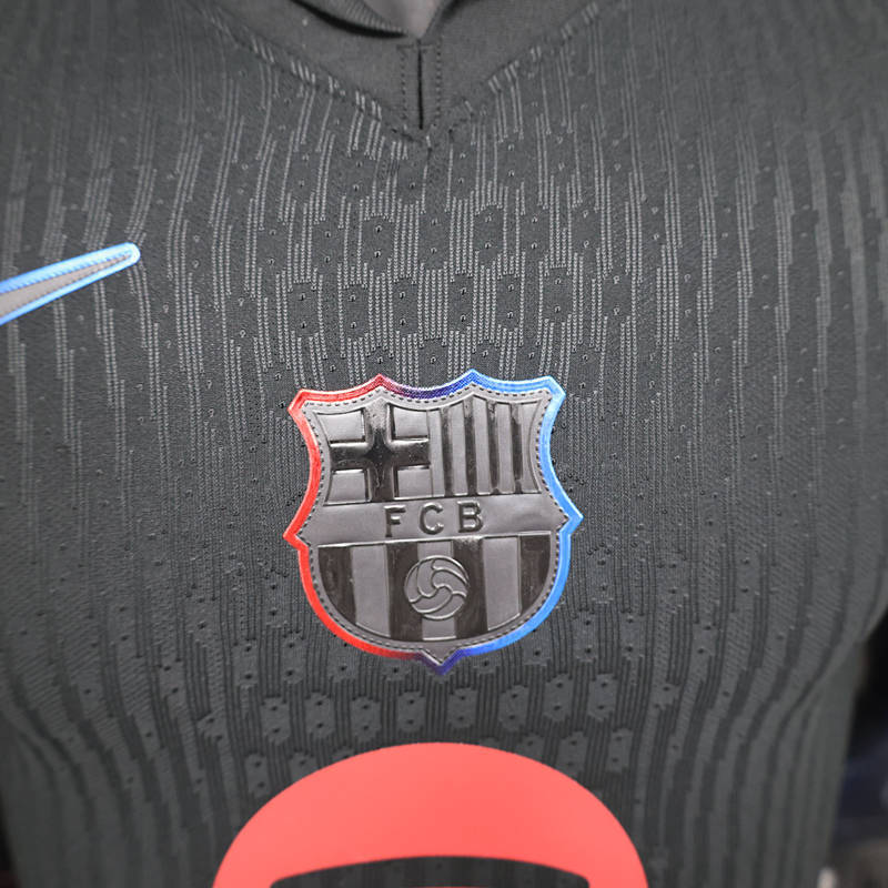 Player Version 2024-2025 Barcelona Away Black Thailand Soccer Jersey AAA-888