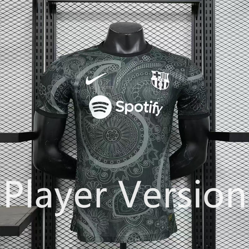 Player Version 2024-2025 Special Version Barcelona Black Thailand Soccer Jersey AAA-888