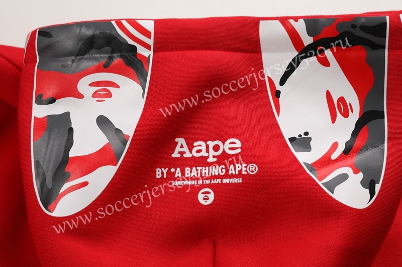2020-2021 Chicago Bulls&Aape Red Thailand Soccer Tracksuit With Hat-LH